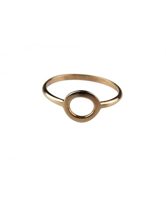 Δαχτυλίδι μίνιμαλ κύκλος λεπτό από Ροζ Χρυσό Κ14