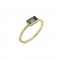 Solitaire aquamarine ring in 14k gold