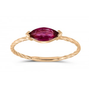 Δαχτυλίδι με rubellite από ροζ χρυσό Κ14