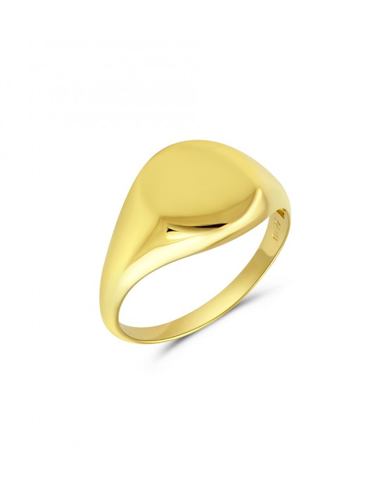 Αντρικό δαχτυλίδι σεβαλίε από χρυσό Κ18 