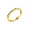 Diamond half-eternity ring 18k gold 