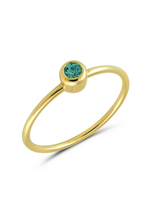 Δαχτυλίδι με aquamarine από χρυσό Κ14