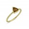 Trilliant orange tourmaline ring in 14k gold