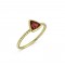 Δαχτυλίδι με κόκκινη τουρμαλίνη από χρυσό Κ14