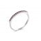 Half eternity ruby ring in 18K white gold