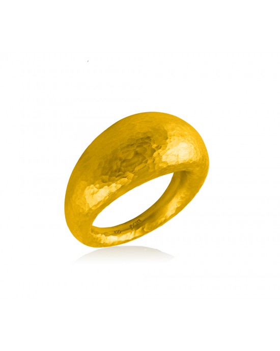 Σφυρήλατο δαχτυλίδι από χρυσό Κ18