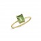 Δαχτυλίδι με πράσινη τουρμαλίνη από χρυσό Κ14 