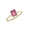 Δαχτυλίδι με ροζ τουρμαλίνη από χρυσό Κ14 