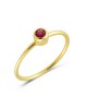 Μονόπετρο δαχτυλίδι με ρουμπίνι από χρυσό Κ14 
