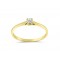 Μονόπετρο δαχτυλίδι από κίτρινο χρυσό Κ18 με διαμάντι μπριγιάν 0.07ct