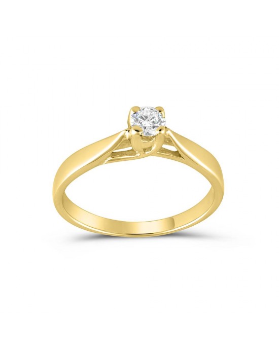 Diamond engagement ring in 18k gold 0.08ct