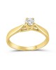 Μονόπετρο δαχτυλίδι από κίτρινο χρυσό Κ18 με διαμάντι μπριγιάν 0.08ct