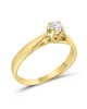 Μονόπετρο δαχτυλίδι από κίτρινο χρυσό Κ18 με διαμάντι μπριγιάν 0.08ct