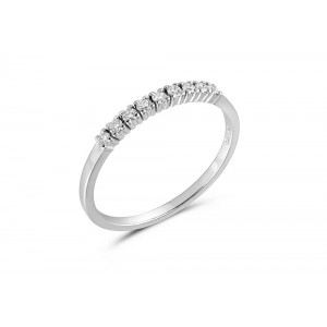 Δαχτυλίδι σειρέ από λευκόχρυσο Κ18 και διαμάντια 0.09ct