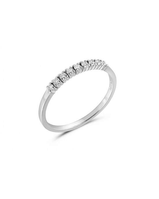 Δαχτυλίδι σειρέ από λευκόχρυσο Κ18 και διαμάντια 0.09ct