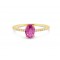 Δαχτυλίδι με ροζ ζαφείρι και διαμάντια από χρυσό Κ18