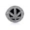 Men's marijuana ring in Sterling Silver 925°