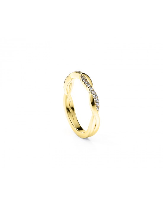 Δαχτυλίδι σειρέ άπειρο με διαμάντια από χρυσό Κ18