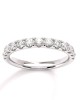 Diamond half-eternity ring 0,70ct in 18k white gold 