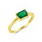 Ring with emerald in 18K gold 