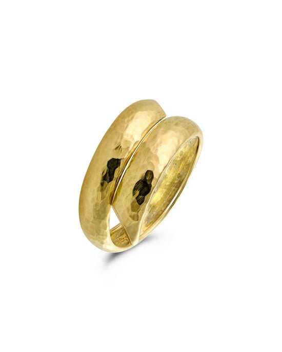 Σφυρήλατο δαχτυλίδι από χρυσό Κ14
