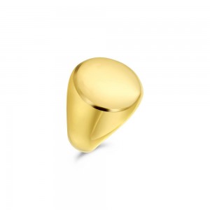 Δαχτυλίδι σεβαλιέ στρογγυλό από χρυσό Κ18 