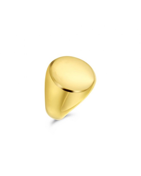 Δαχτυλίδι σεβαλιέ στρογγυλό από χρυσό Κ18 