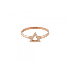 Triangle Ring in 14k rose gold