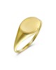 Oval chevalier ring in 14k gold 