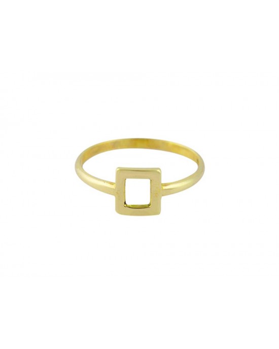 Δαχτυλίδι "Τετράγωνο" από Χρυσό Κ14