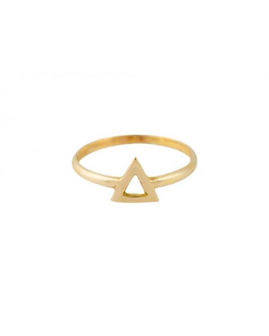 Δαχτυλίδι τρίγωνο από χρυσό Κ14