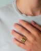 Σφυρήλατο τριπλό δαχτυλίδι από Χρυσό Κ14
