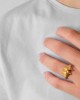 Δαχτυλίδι άνθος παπύρου από χρυσό Κ14 