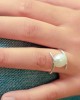 Baroque pearl ring in 18k white gold