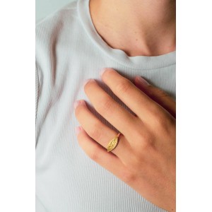 Ancient greek ring replica in 925° gold-plated sterling silver Ancient greek ring replica in 925° gold-plated sterling silver
