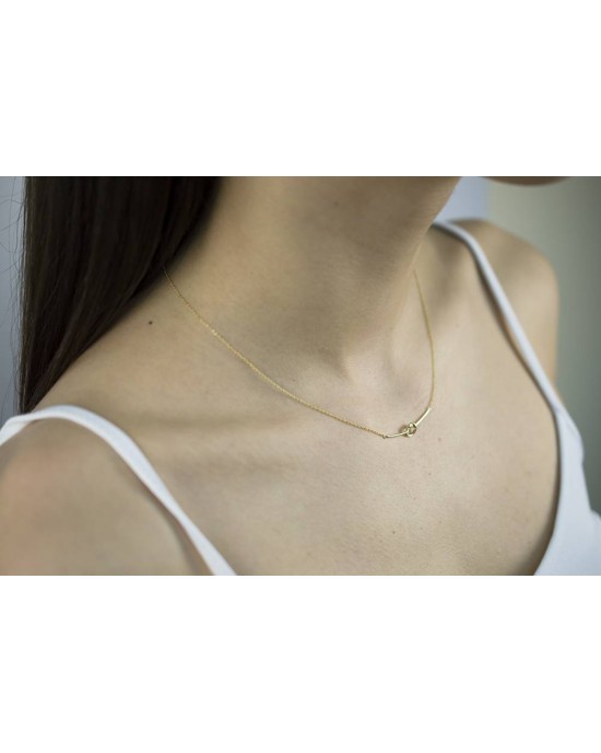 Knot necklace n 14k gold