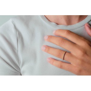 Μισόβερο δαχτυλίδι με διαμάντια 0.22ct από χρυσό Κ18 Μισόβερο δαχτυλίδι με διαμάντια 0.22ct από χρυσό Κ18