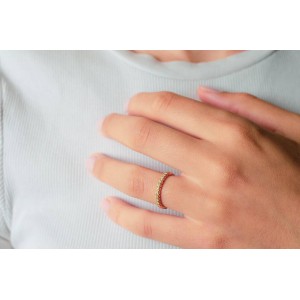 Δαχτυλίδι μισόβερο σειρέ με διαμάντια 0.17ct από χρυσό Κ18 Δαχτυλίδι μισόβερο σειρέ με διαμάντια 0.17ct από χρυσό Κ18