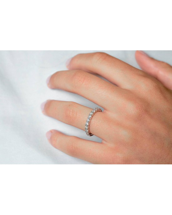 Δαχτυλίδι σειρέ με διαμάντια 0,52ct από λευκόχρυσο Κ18