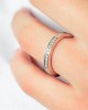 Eternity ring with Princess cut Diamonds 1.15ct in 18k white gold 