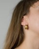 Hammered hoop earrings in 18k gold