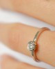 Μονόπετρο δαχτυλίδι από λευκόχρυσο Κ18 με διαμάντι 0.24ct