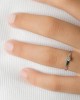 Solitaire Diamond Engagement Ring in 18k White Gold 0.08ct