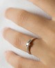 Μονόπετρο δαχτυλίδι από λευκόχρυσο Κ18 με διαμάντι μπριγιάν 0.12ct