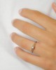 Μονόπετρο δαχτυλίδι από λευκόχρυσο Κ18 με διαμάντι 0.10ct