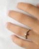 Μονόπετρo δαχτυλίδι με 6 δόντια λευκόχρυσο Κ18 και διαμάντι μπριγιάν 0.20ct ,GIA Πιστοποιητικό