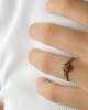 Μονόπετρο δαχτυλίδι με διαμάντι από λευκόχρυσο Κ18