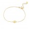 Evil eye bracelet with diamond in 14k gold Ekan