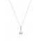 Pearl necklace with diamonds in 18k white gold