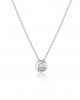 Necklace with diamond 0.05ct in 14K white gold 